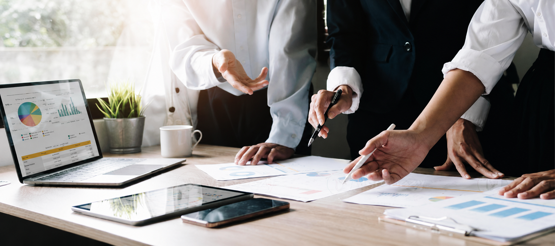 Professional finance advisory discussion